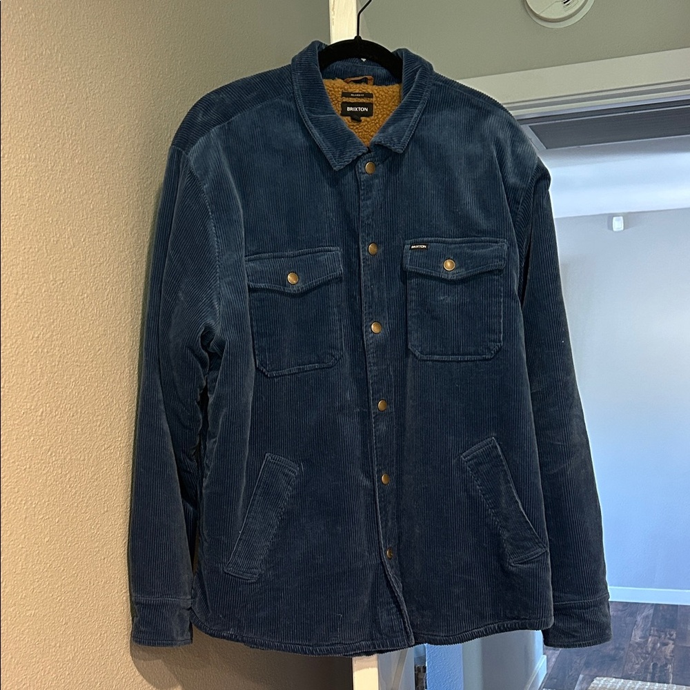 Brixton Men's Navy Corduroy Shirt Jacket